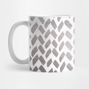 Cute knitting pattern - silver Mug